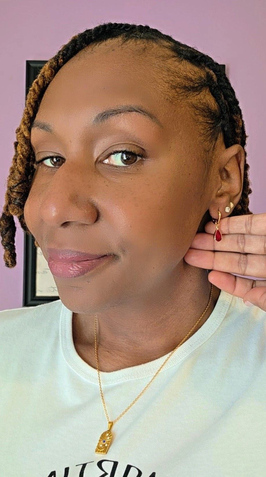 Birthstone Huggie Hoop Earrings– Dainty 18k Gold Drop in Every Month