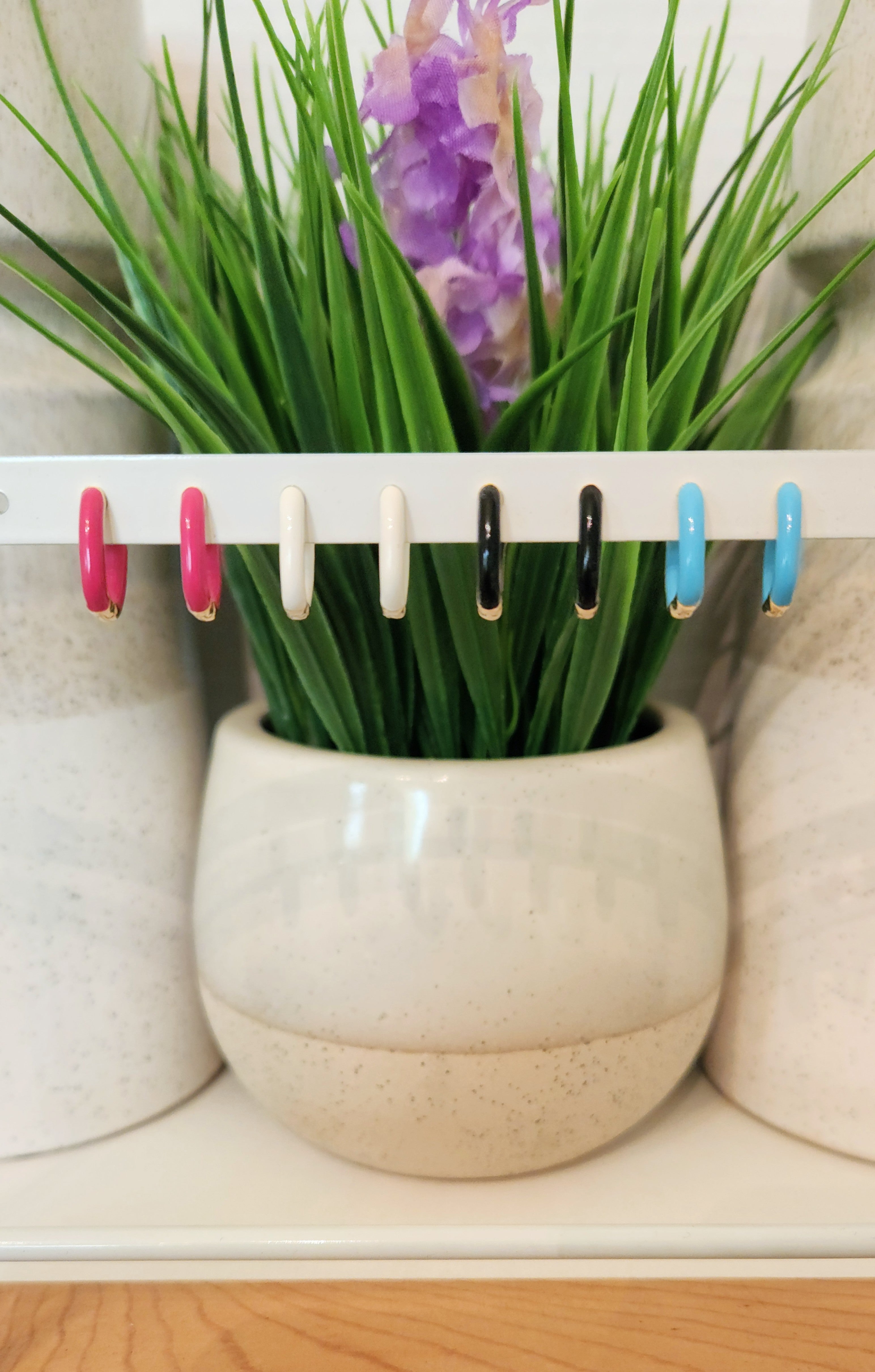 Colorful Mini Enamel Hoop Earrings