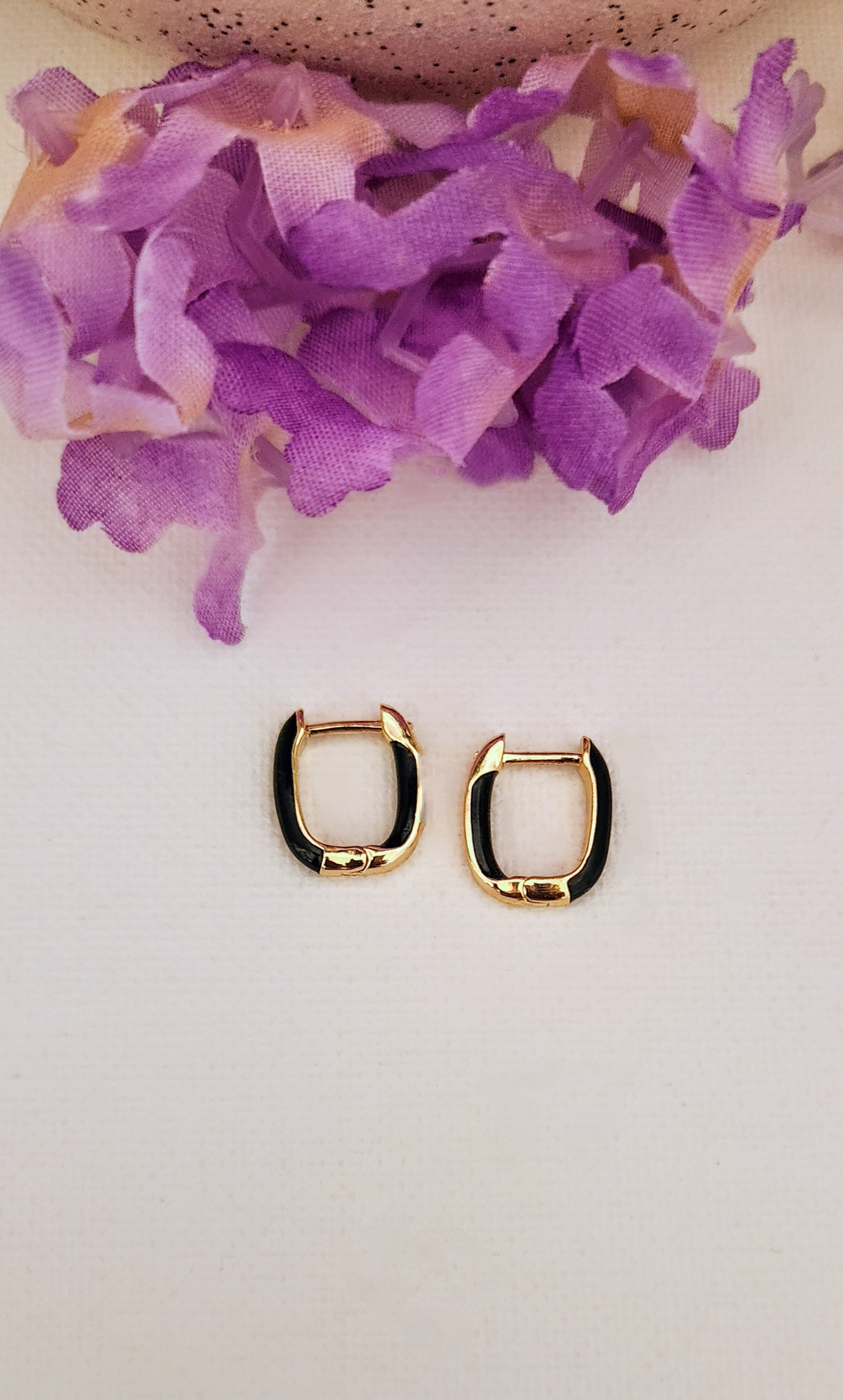 Colorful Mini Enamel Hoop Earrings