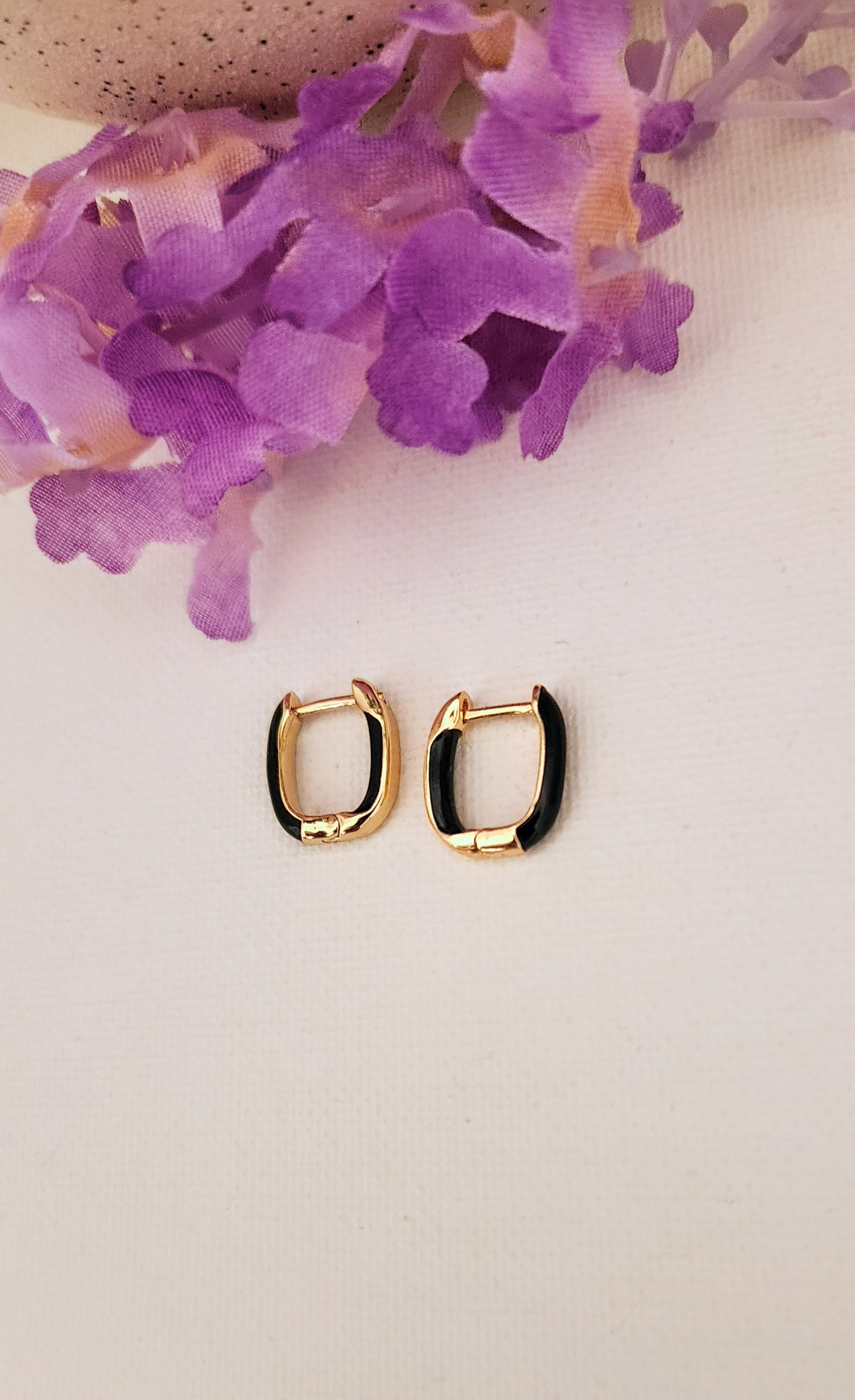 Colorful Mini Enamel Hoop Earrings