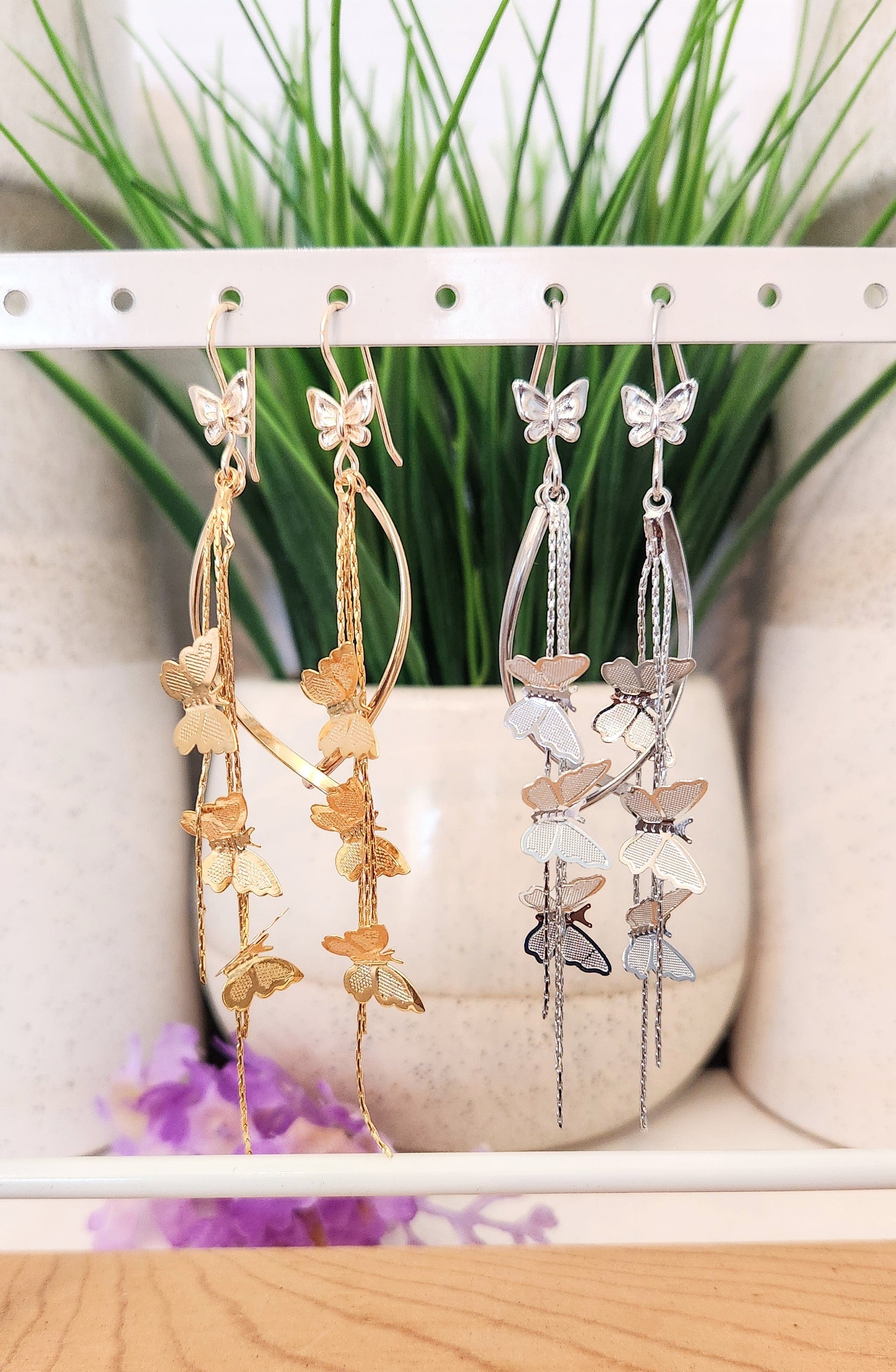 Butterfly Tassel Earrings