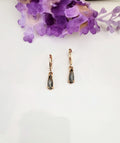 Teardrop Crystal Stone Huggies- Multiple Colors