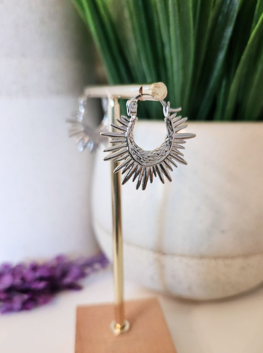 Sunburst Energy Hoop Earrings