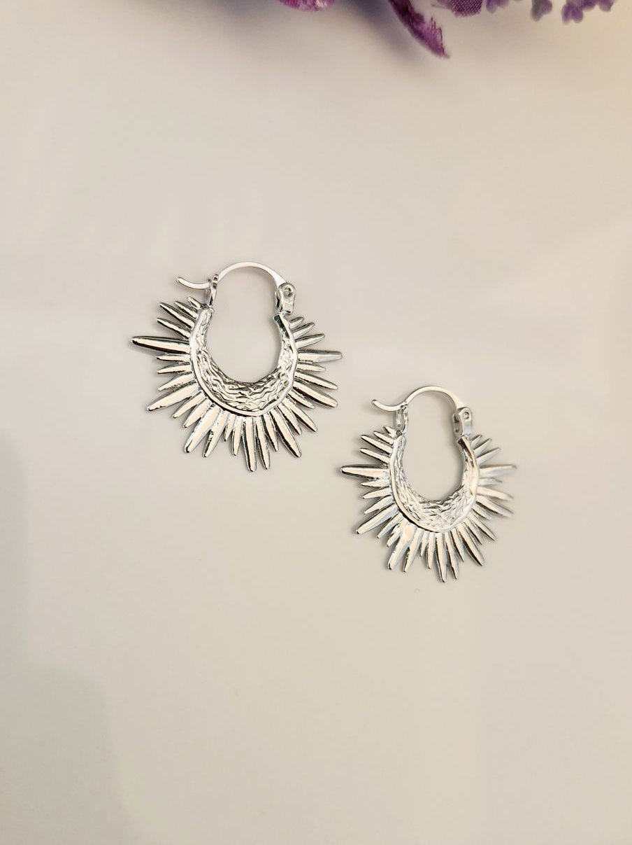 Sunburst Energy Hoop Earrings