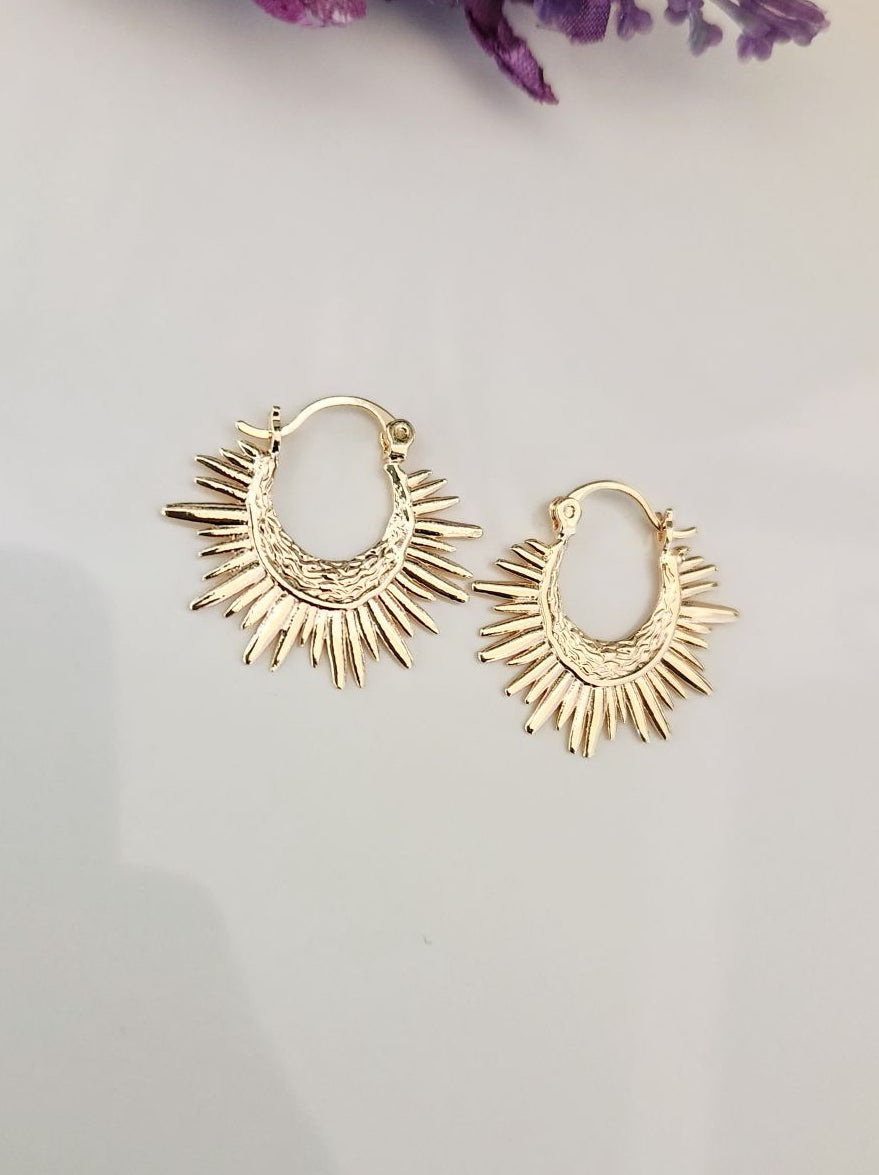 Sunburst Energy Hoop Earrings