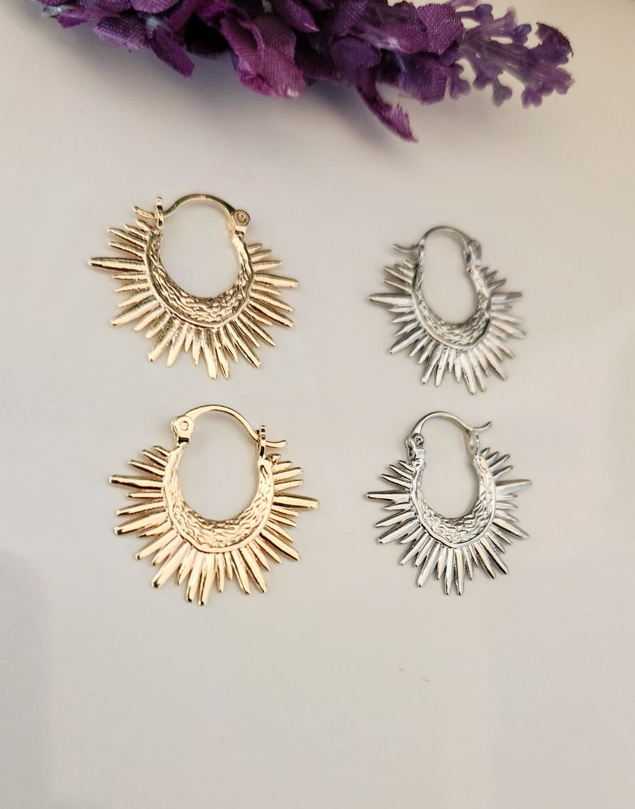 Sunburst Energy Hoop Earrings