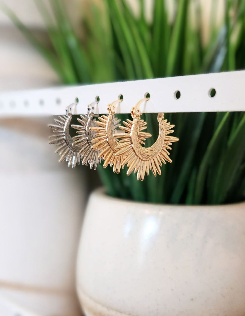 Sunburst Energy Hoop Earrings