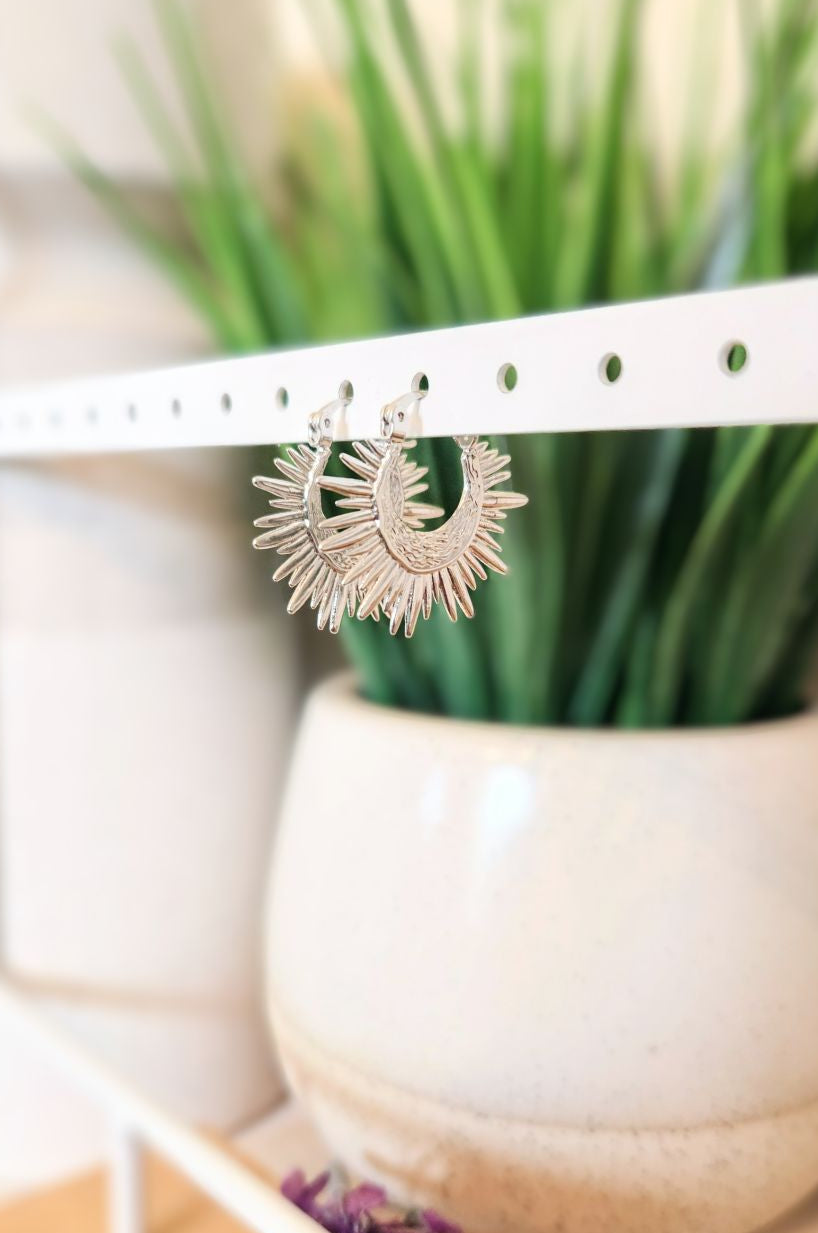 Sunburst Energy Hoop Earrings