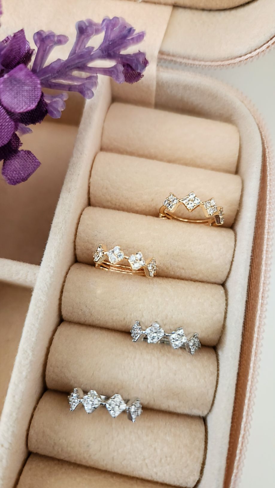 Mini Crystal Hoop Earrings