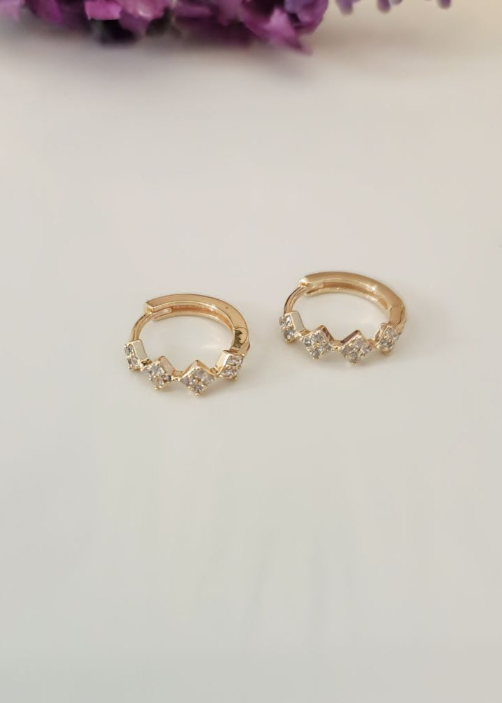 Mini Crystal Hoop Earrings