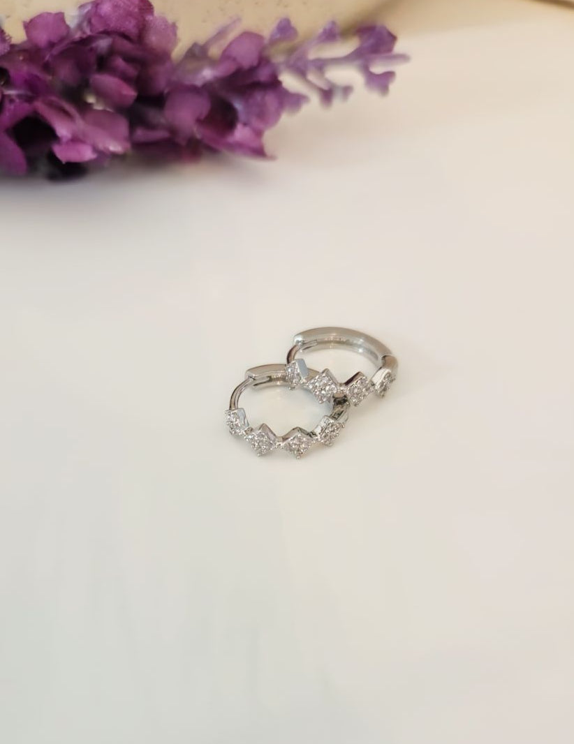 Mini Crystal Hoop Earrings