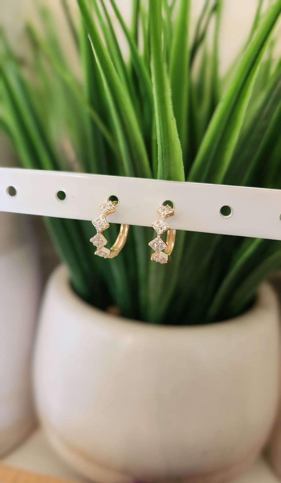 Mini Crystal Hoop Earrings