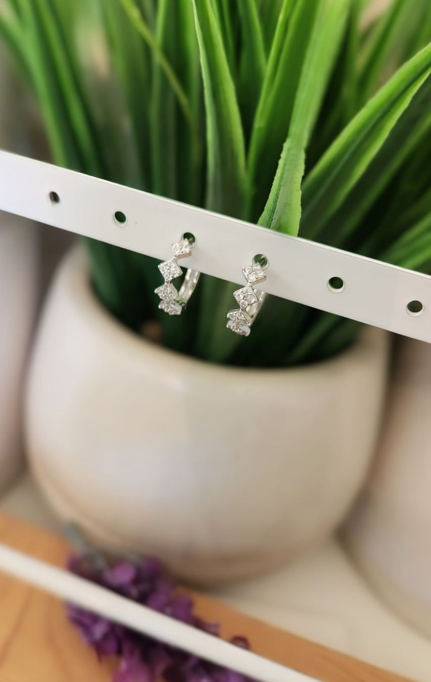 Mini Crystal Hoop Earrings