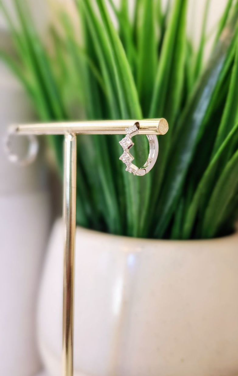 Mini Crystal Hoop Earrings