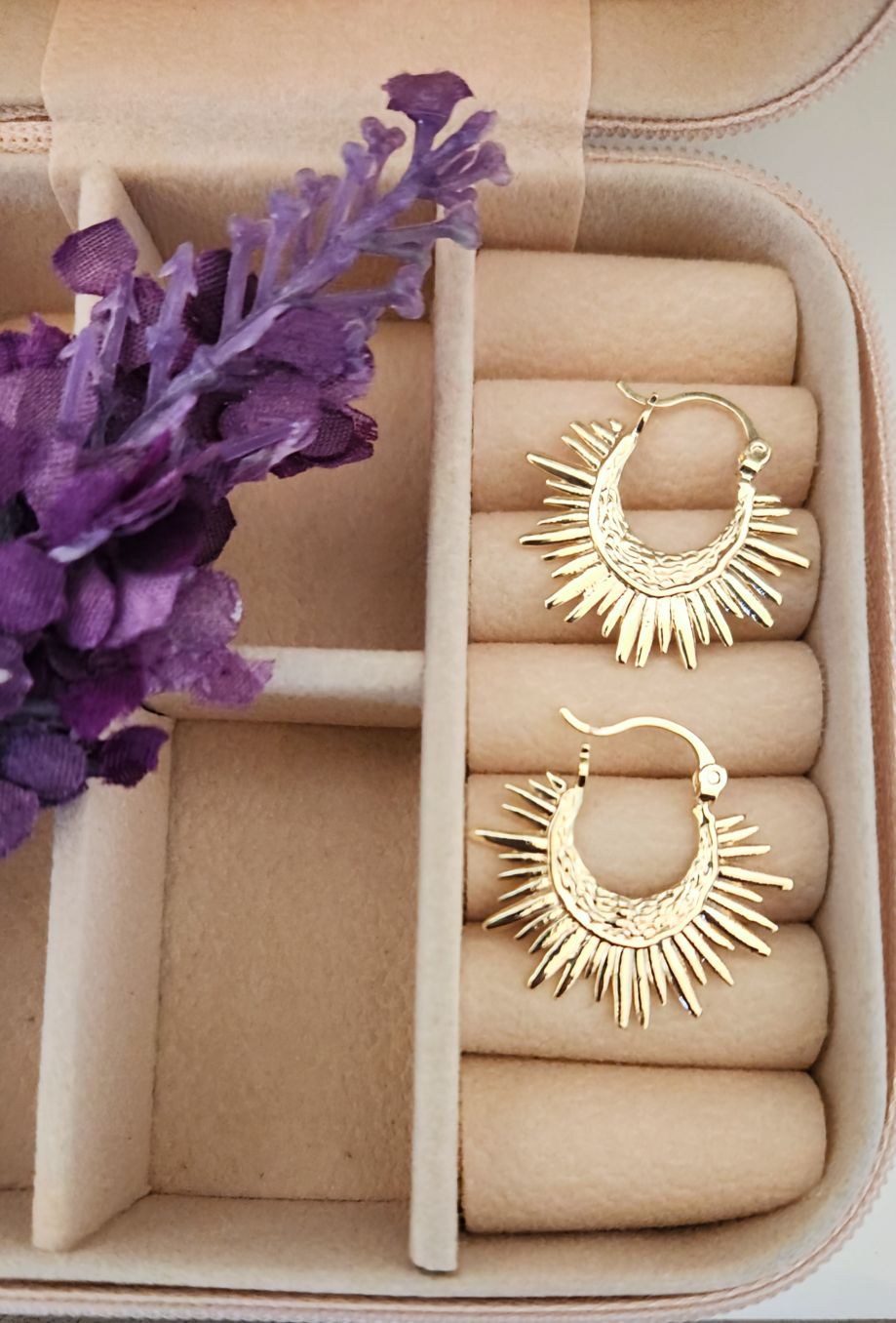 Sunburst Energy Hoop Earrings
