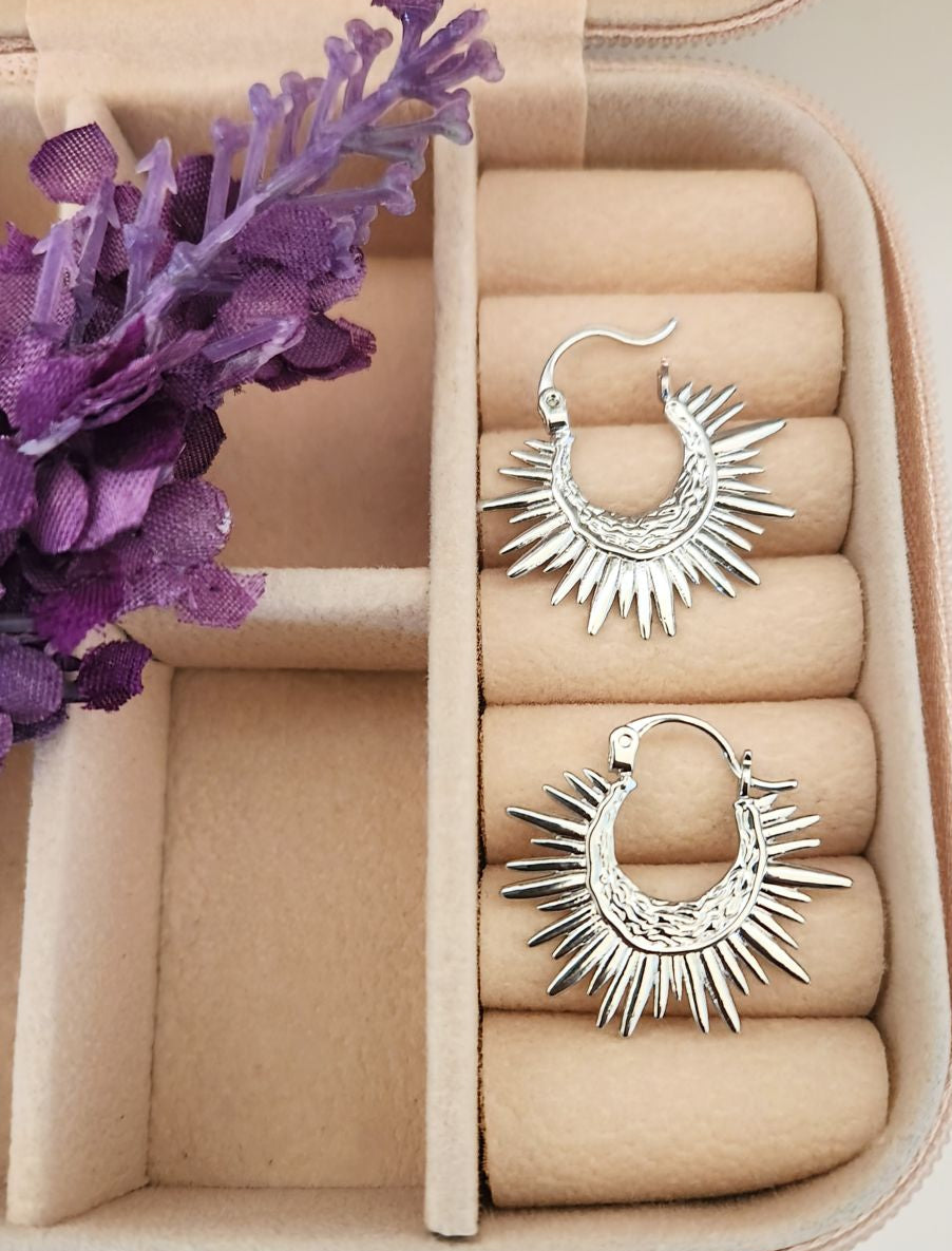 Sunburst Energy Hoop Earrings