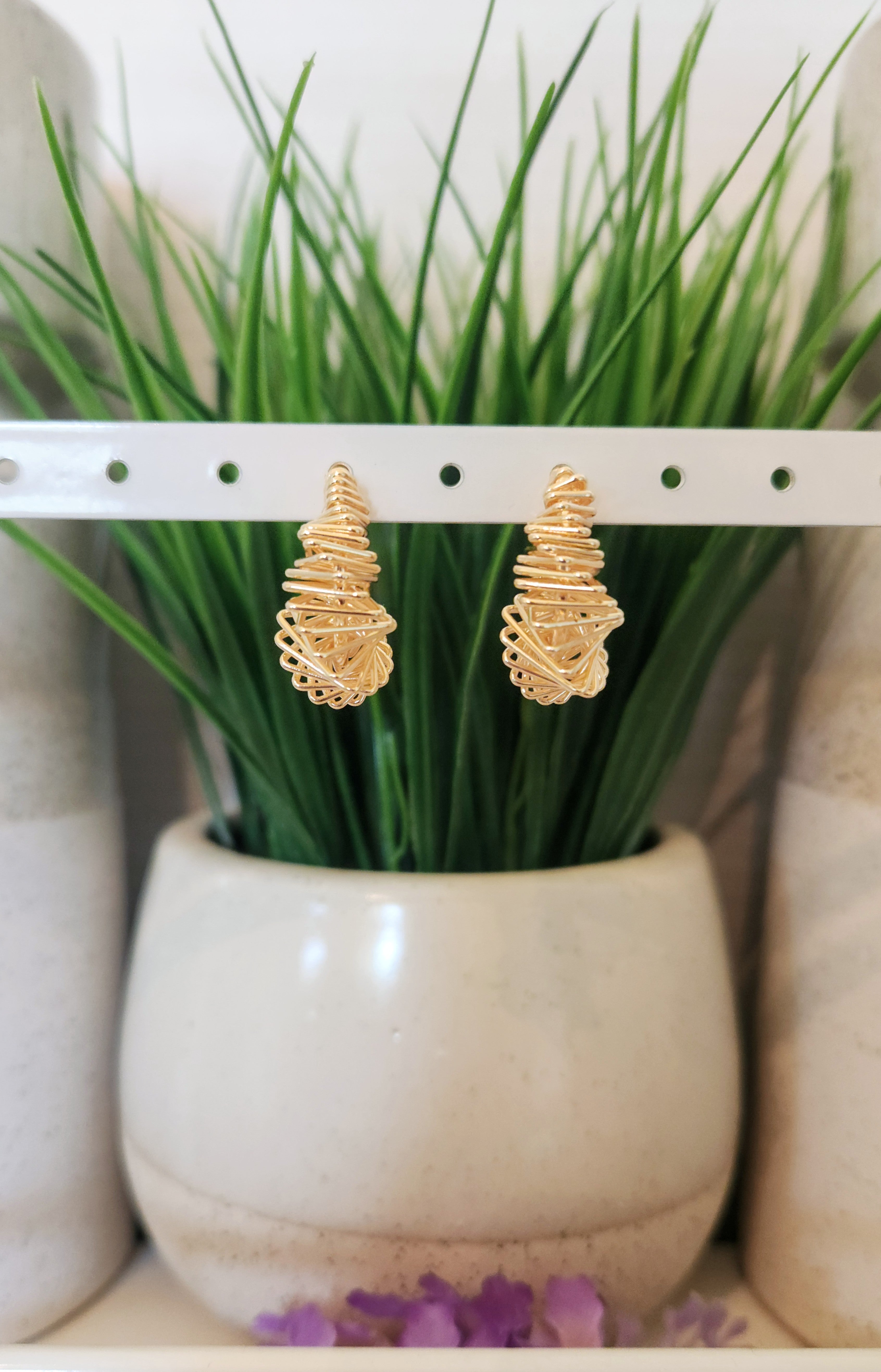 Spiral Wire Statement Hoop Earrings– Gold or Silver