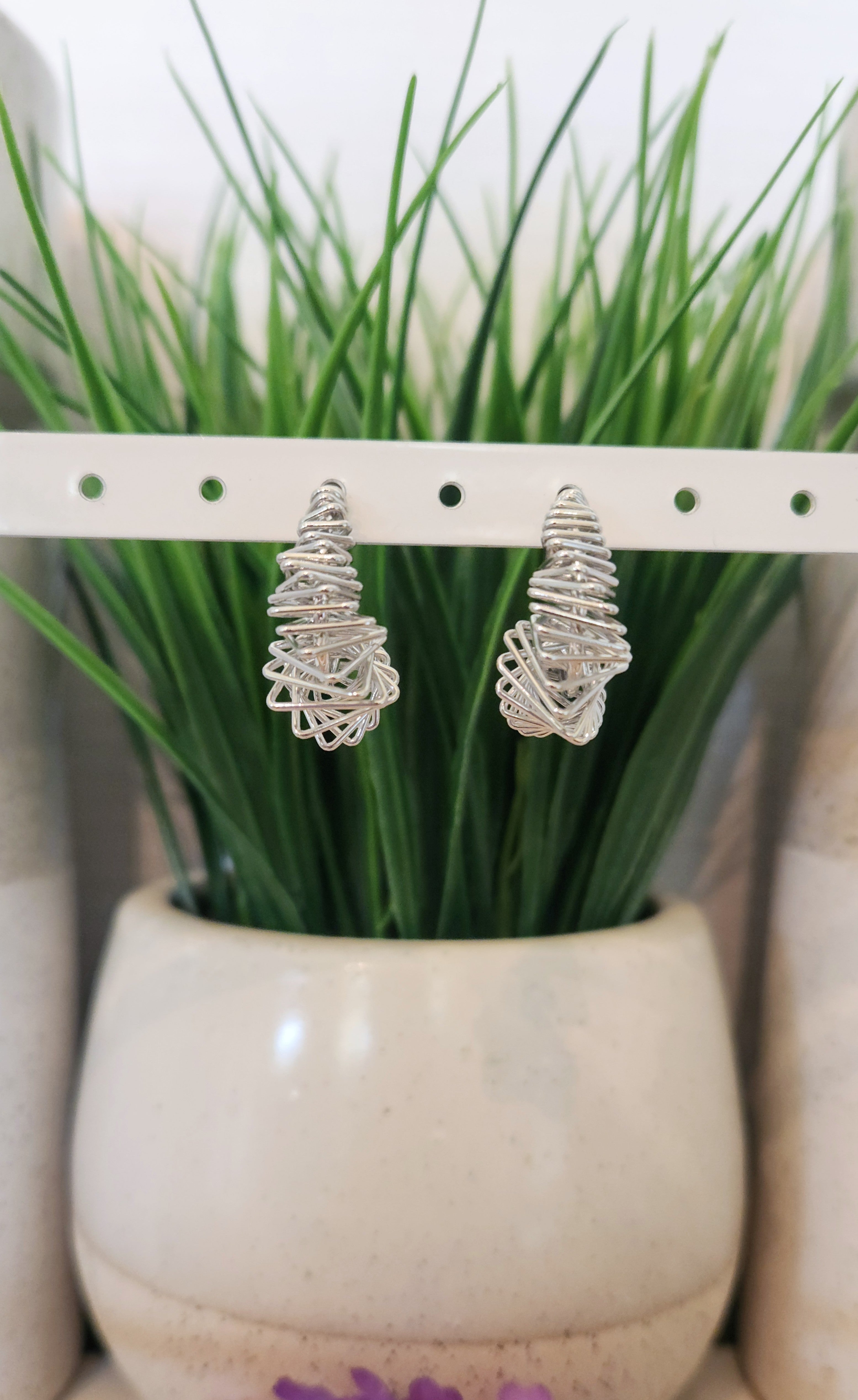 Spiral Wire Statement Hoop Earrings– Gold or Silver