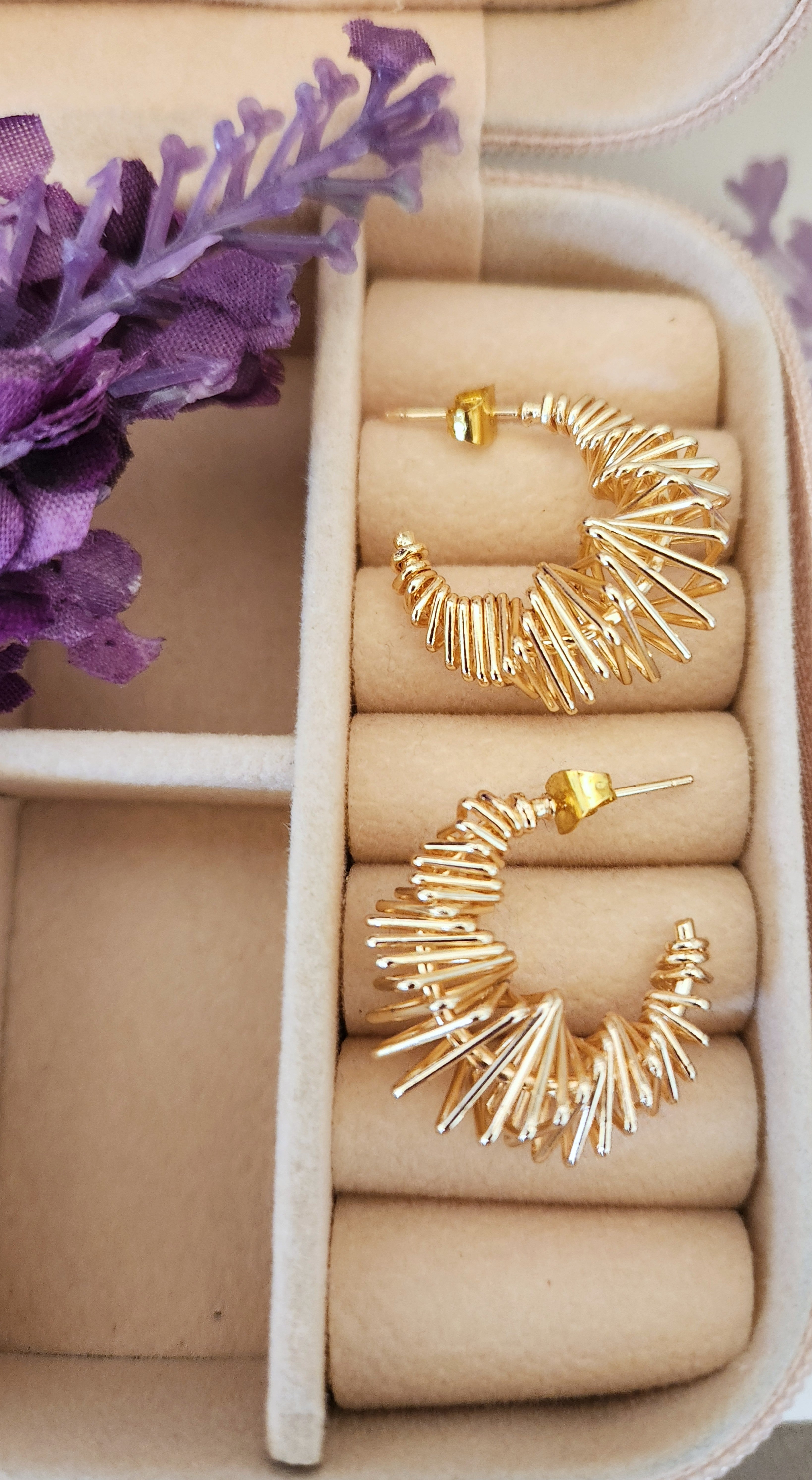 Spiral Wire Statement Hoop Earrings– Gold or Silver