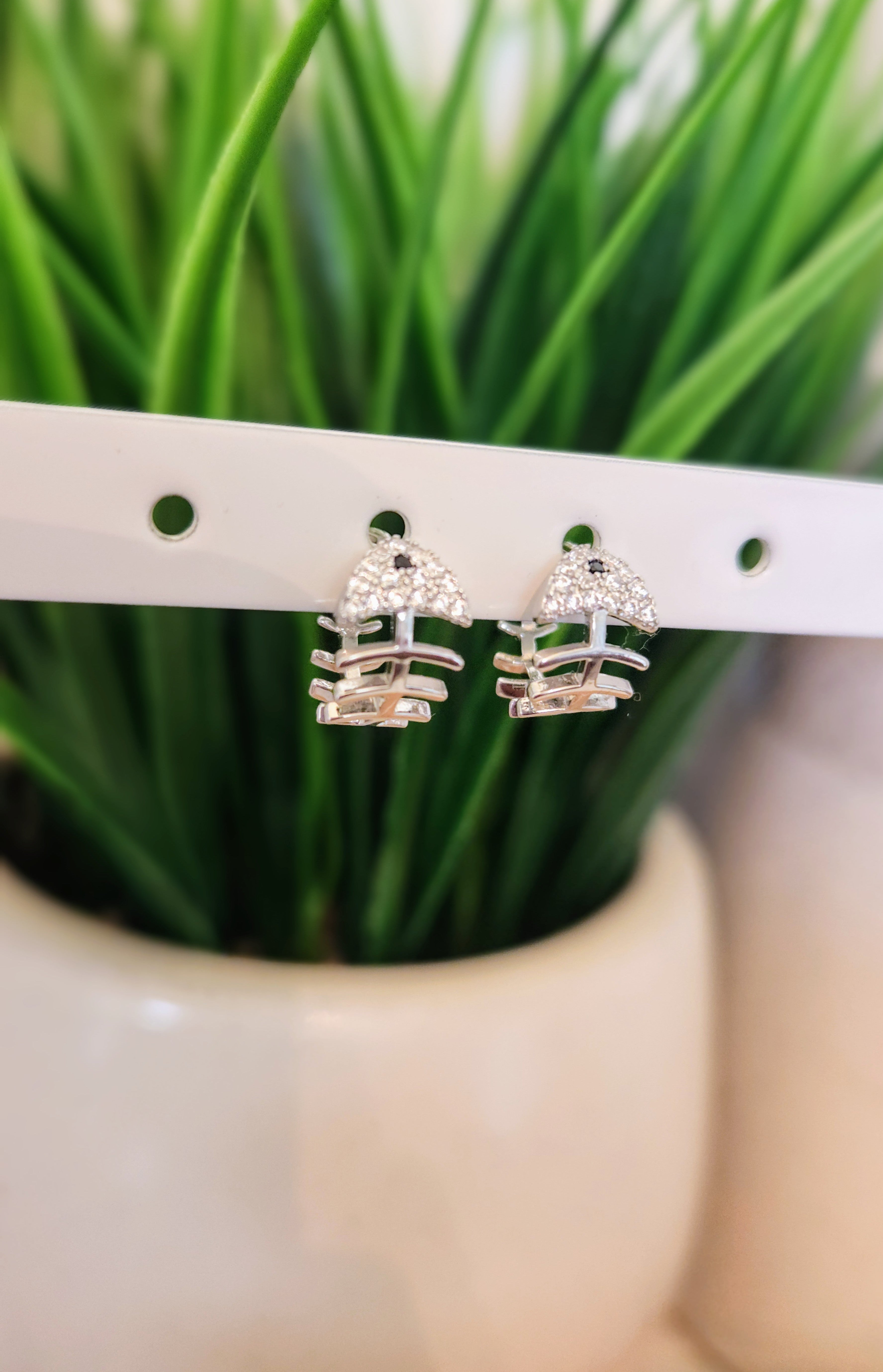 Fish Bone Huggie Hoop Earrings