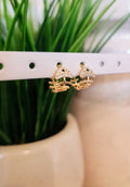 Fish Bone Huggie Hoop Earrings
