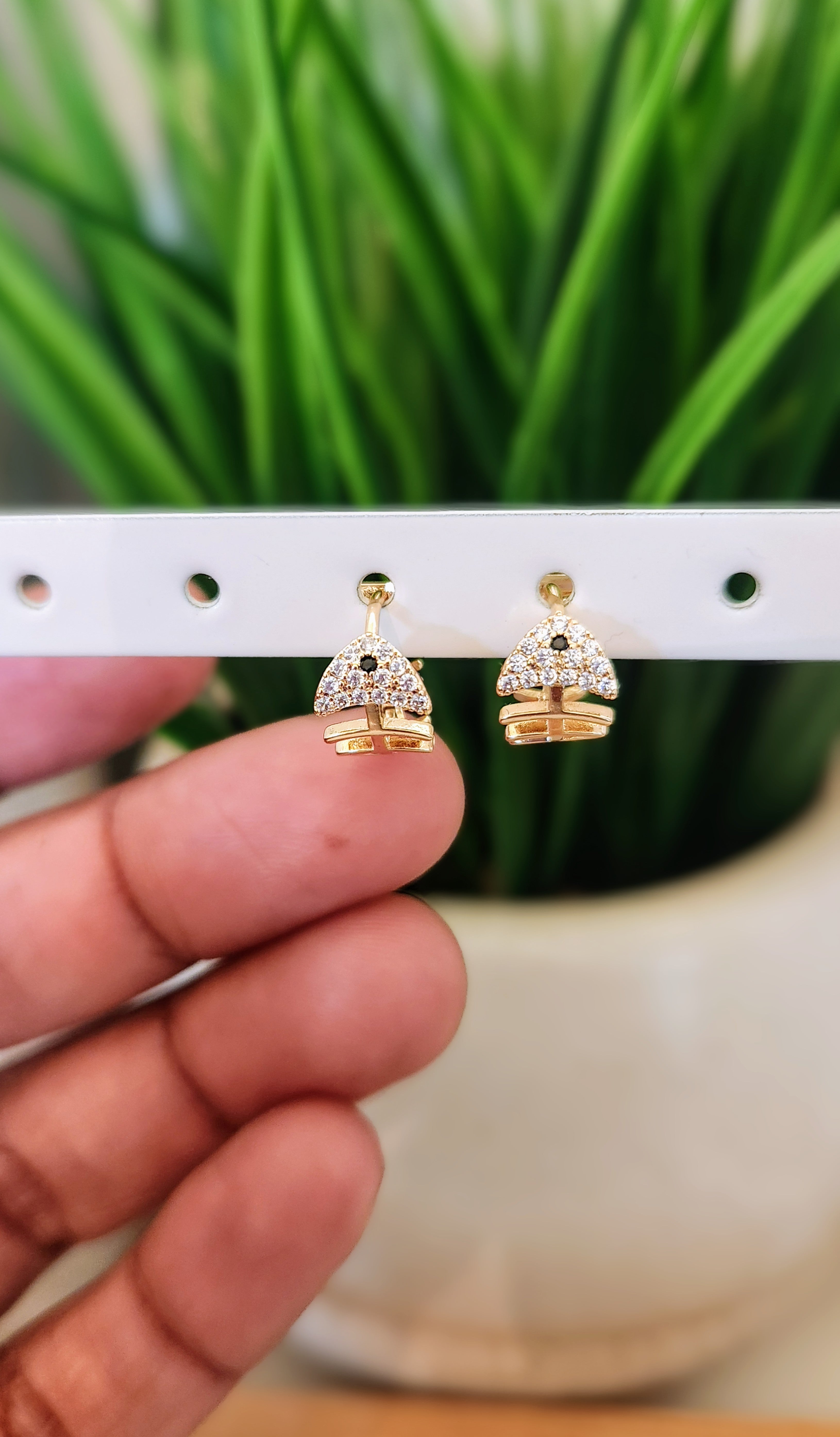 Fish Bone Huggie Hoop Earrings