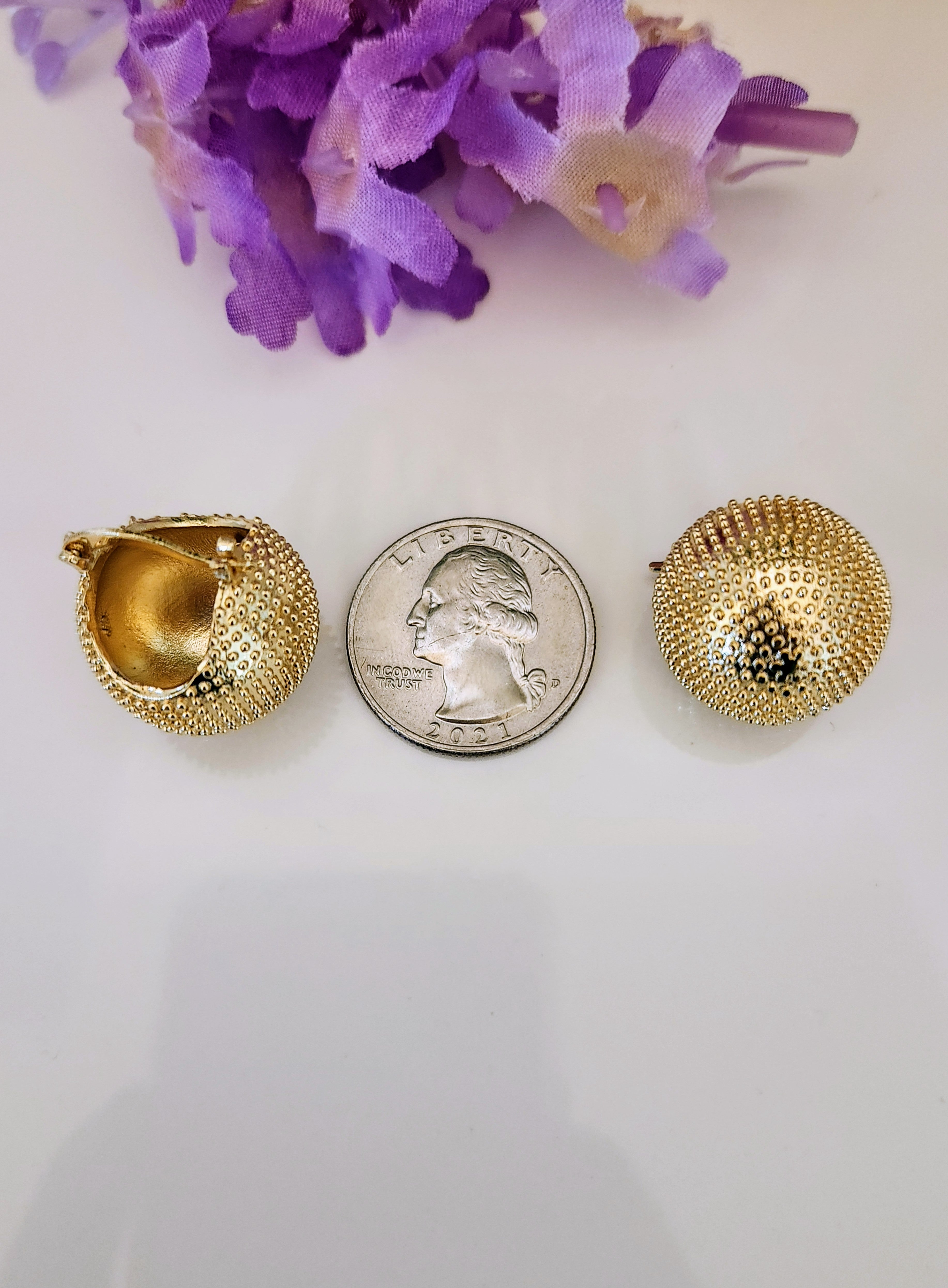 Chunky Sphere Huggie Hoops