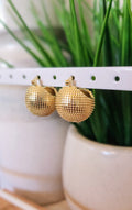 Chunky Sphere Huggie Hoops