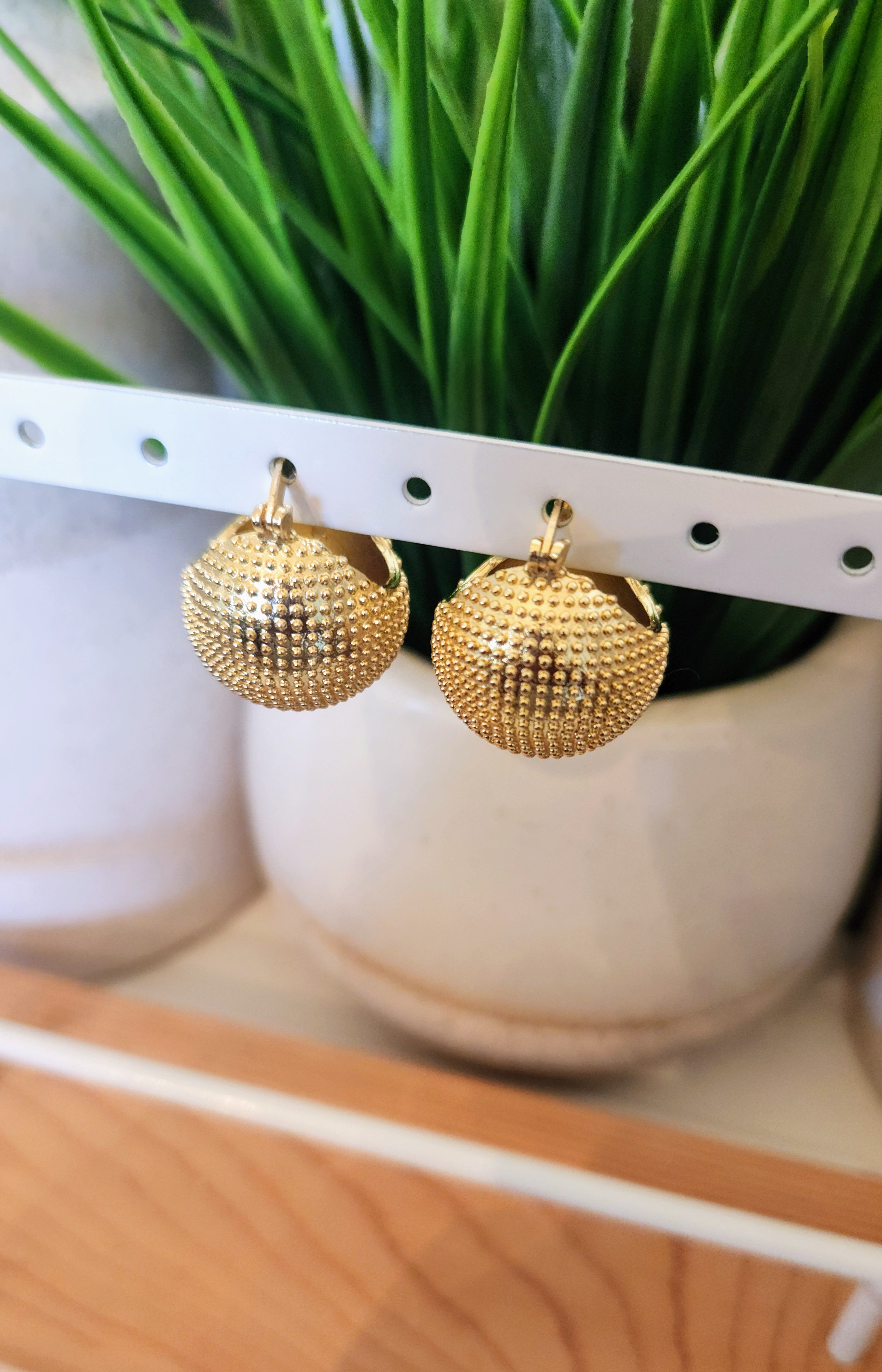 Chunky Sphere Huggie Hoops