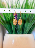Gold Pinecone Huggie Earrings
