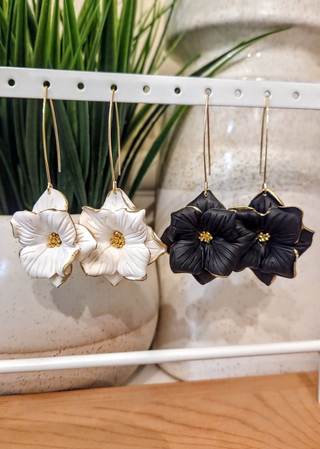 Handmade Flower Clay Earrings