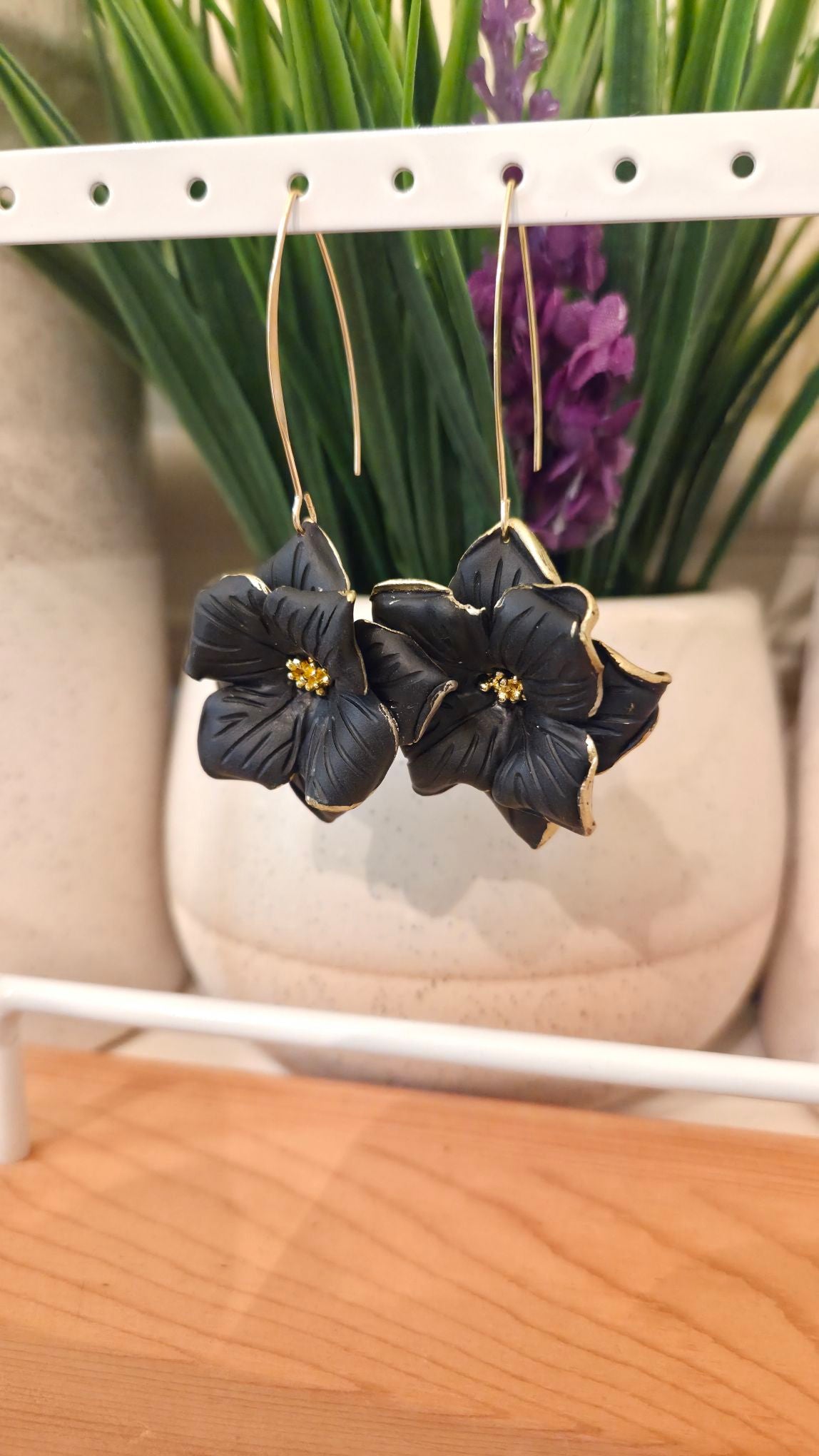 Handmade Flower Clay Earrings