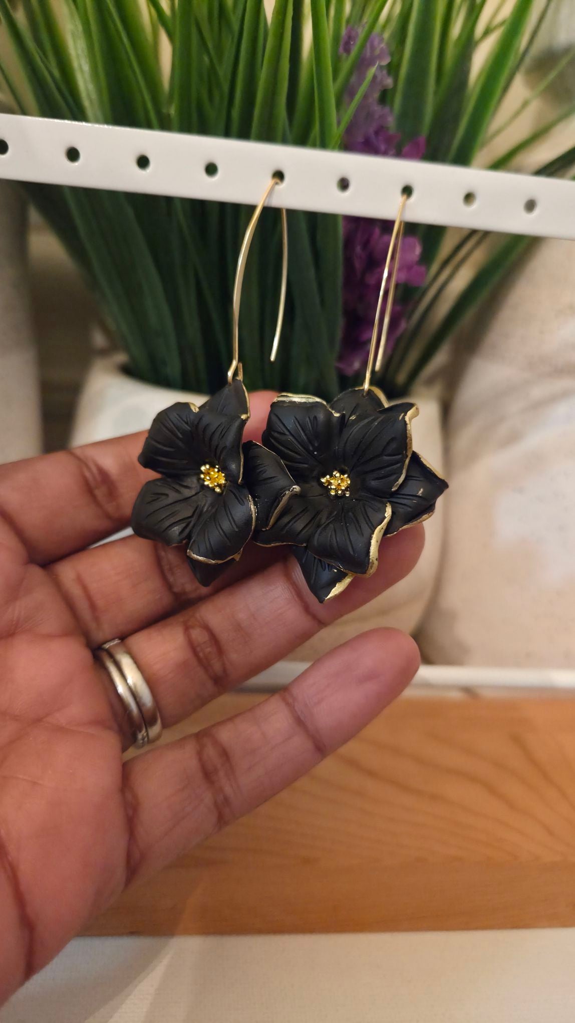 Handmade Flower Clay Earrings