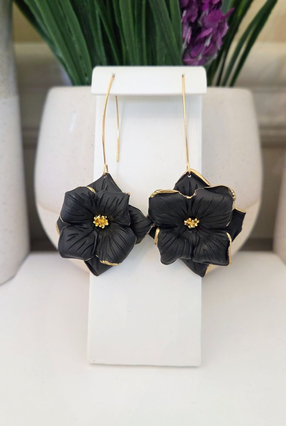 Handmade Flower Clay Earrings