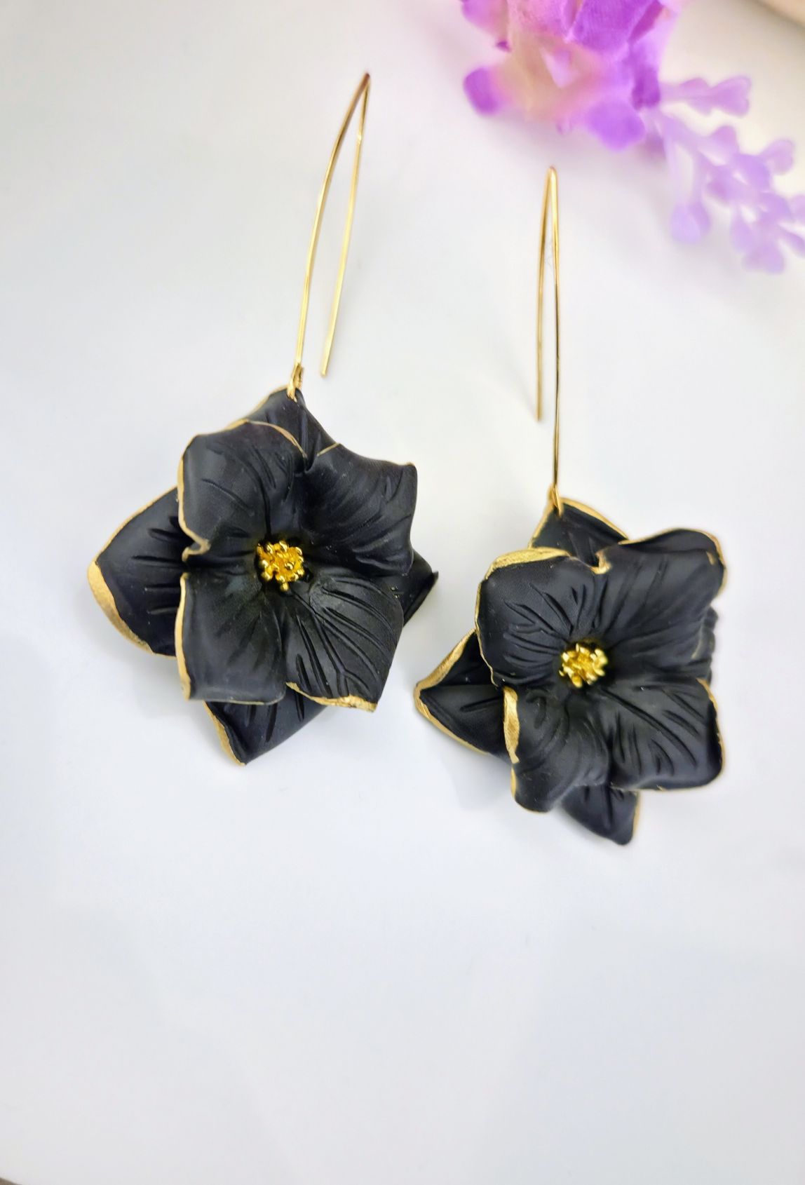 Handmade Flower Clay Earrings