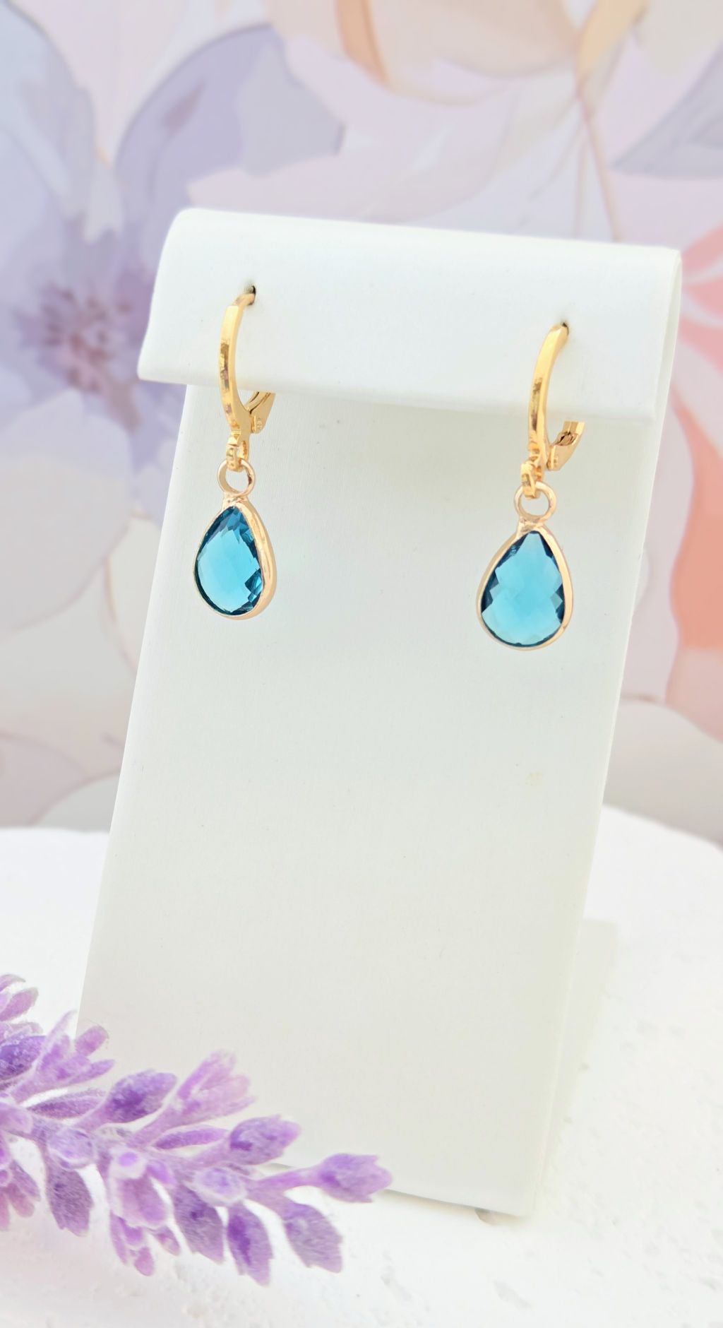 Birthstone Huggie Hoop Earrings– Dainty 18k Gold Drop in Every Month