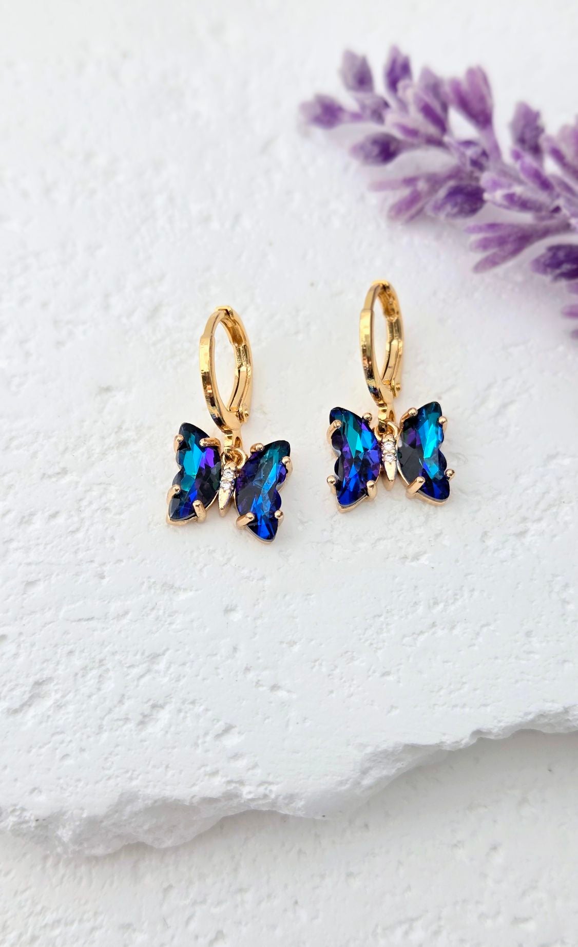 Crystal Butterfly Earrings