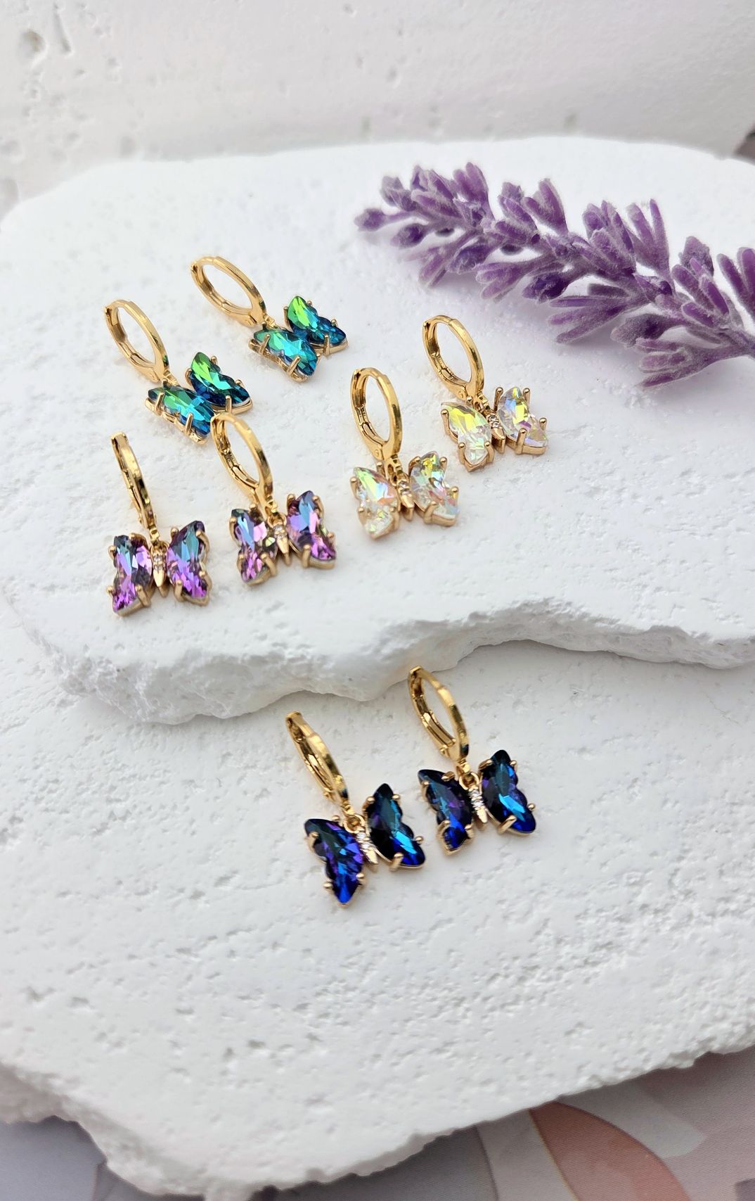 Crystal Butterfly Earrings
