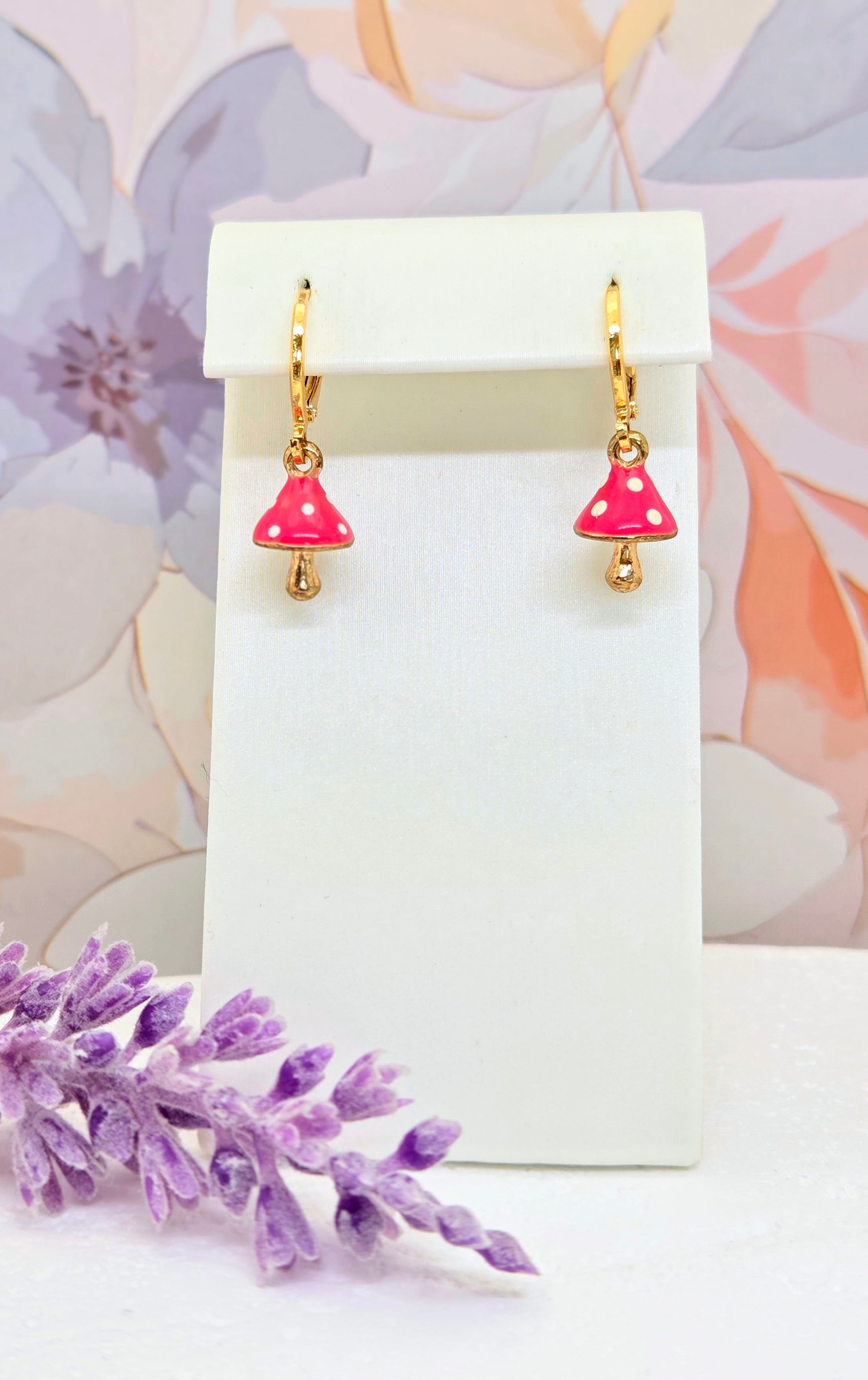 Colorful Mushroom Earrings