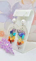 Crescent Moonstone Drop Earrings