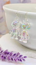 Iridescent Astronaut Earrings