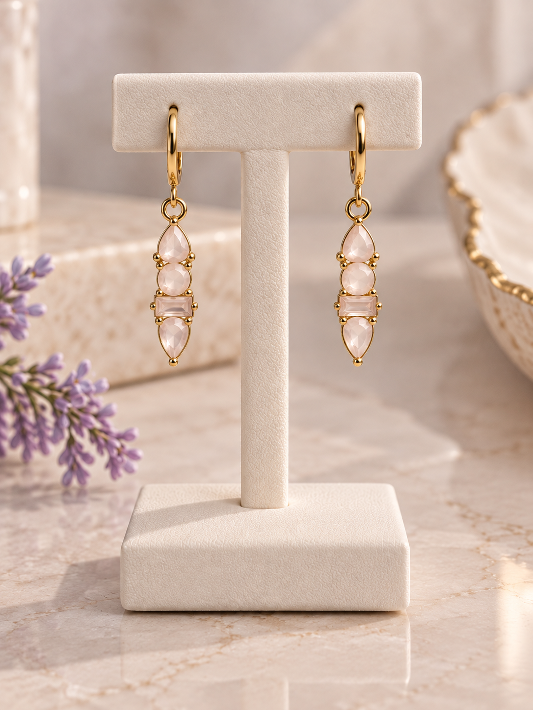 Birthstone Stack Huggie Earrings- Choose Month