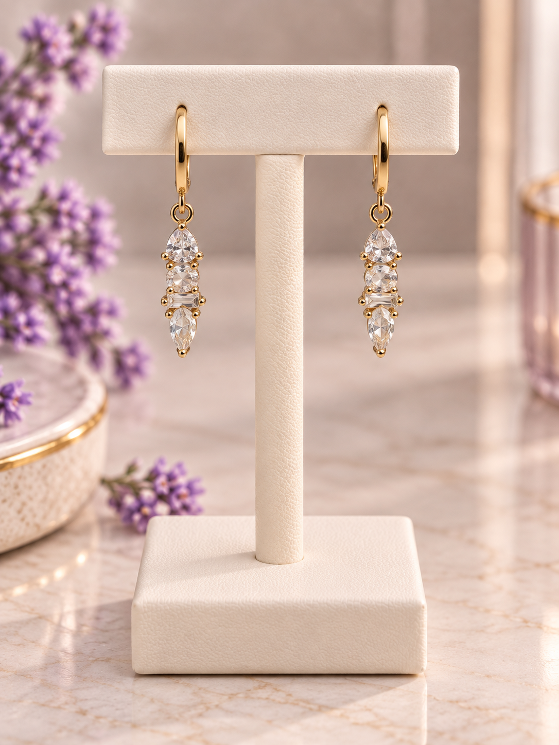 Birthstone Stack Huggie Earrings- Choose Month