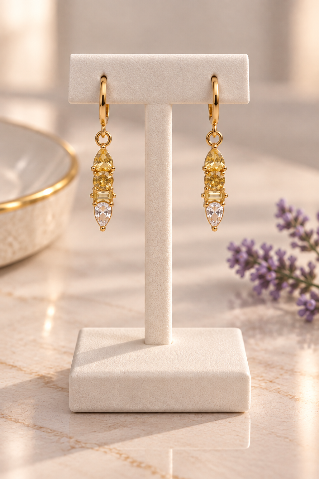 Birthstone Stack Huggie Earrings- Choose Month