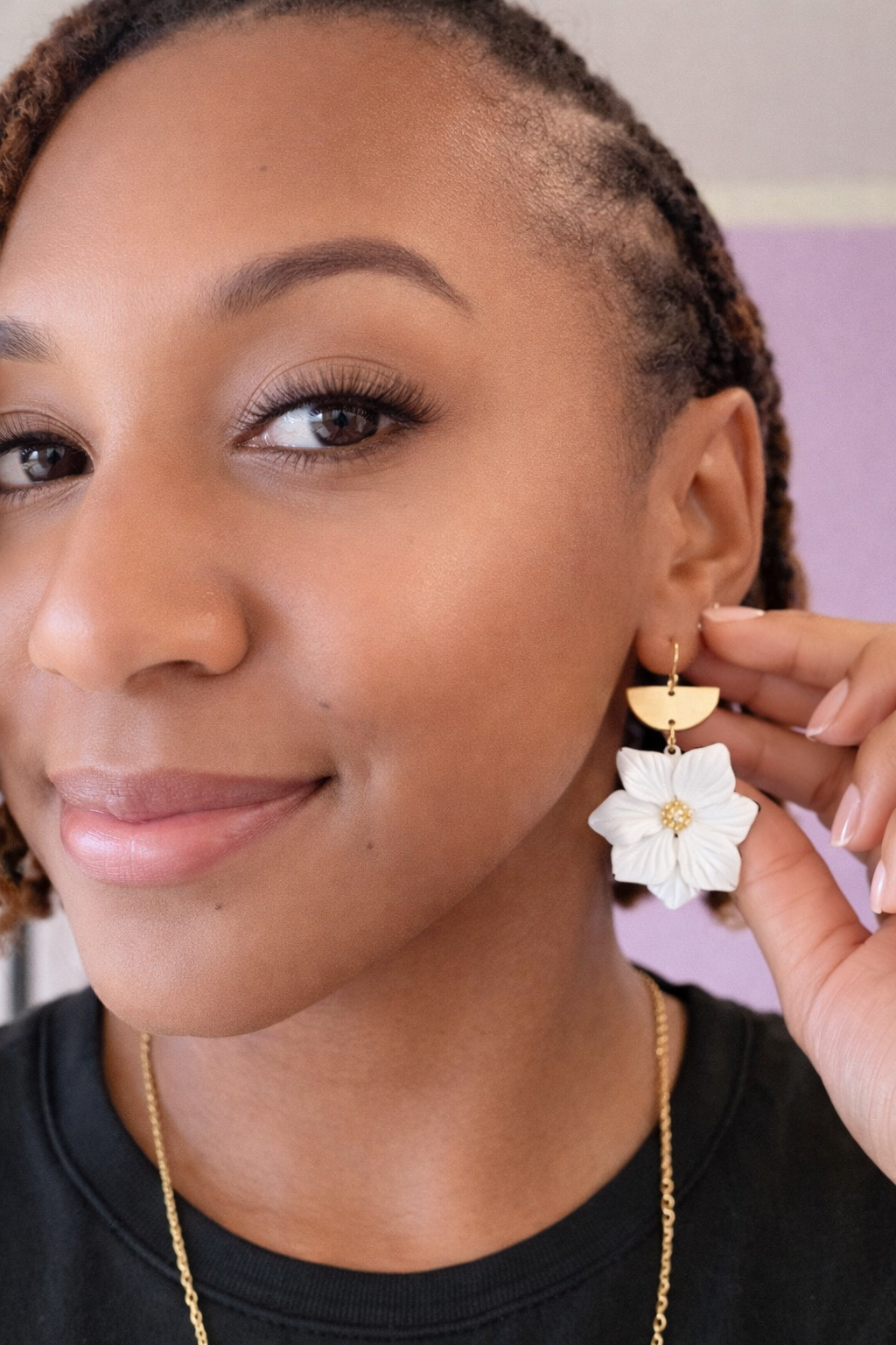 Statement Floral Drop Earrings- Multiple Colors