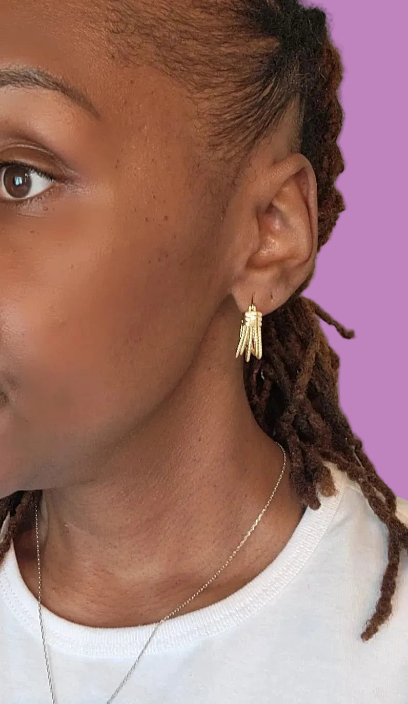Rope Twist Oval Hoop Earrings
