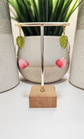 Pink Tulip Dangle Earrings
