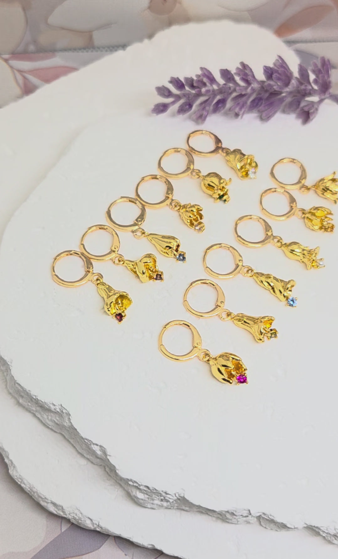 Birth Month Flower Earrings: Choose Month