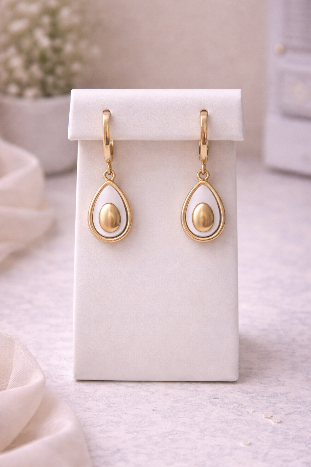 Avocado Huggie Earrings