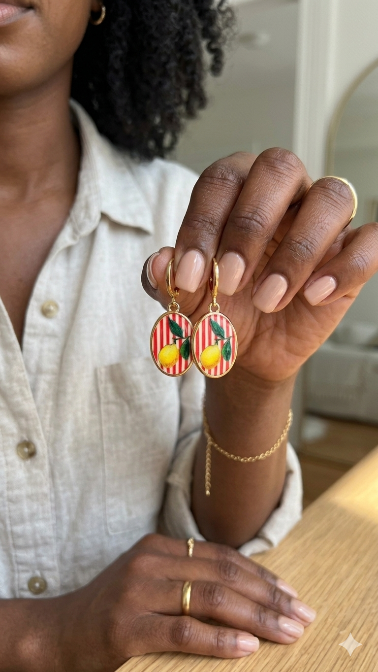 Lemon Strip Earrings